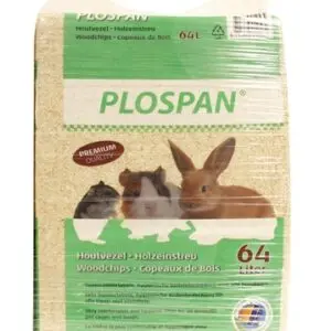 Plospan houtvezel 64 liter – stofarm zaagsel, 4 stuks - Afbeelding 1