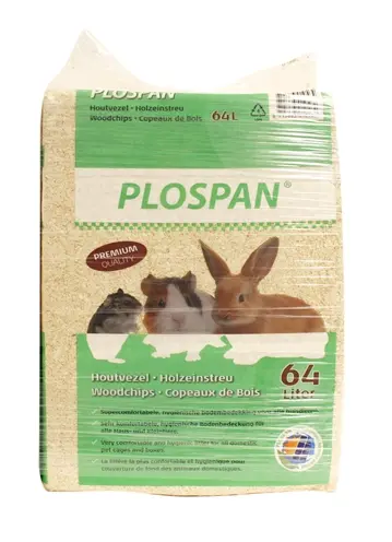 Plospan houtvezel 64 liter – stofarm zaagsel, 4 stuks