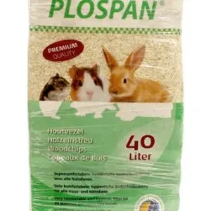 Plospan houtvezel 4 x 40 liter (160 liter) – stofarme bedding - Afbeelding 4
