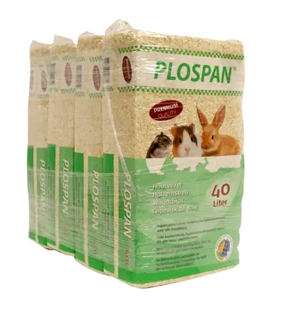 Plospan houtvezel 4 x 40 liter (160 liter) – stofarme bedding