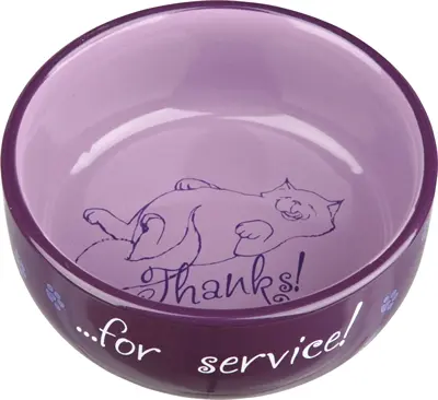 Trixie keramische voerbak kat Thanks for Service ø 15 cm 0,3 liter - Afbeelding 5