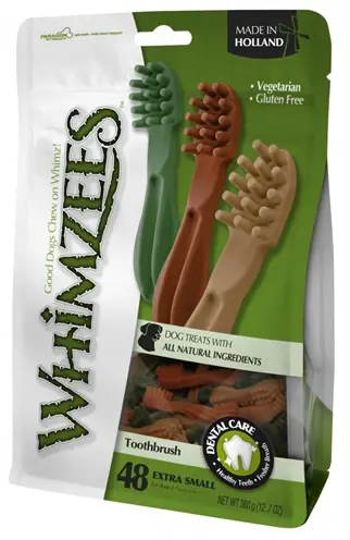 Whimzees tandenborstel hondenkauwsnack Small 8,5 cm – 24 stuks