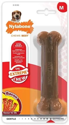 Nylabone Dura Chew kauwspeeltje baconsmaak – harde bijters tot 16 kg