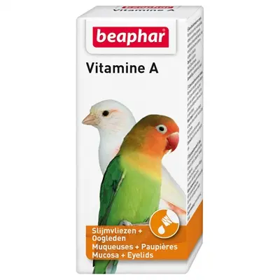 Beaphar vitamine A voor vogels 20 ml – papegaaien, kaketoes en parkieten