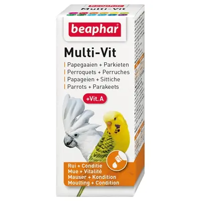 Beaphar Multi-Vit papegaaien en grote parkieten 20 ml – vogelsupplement