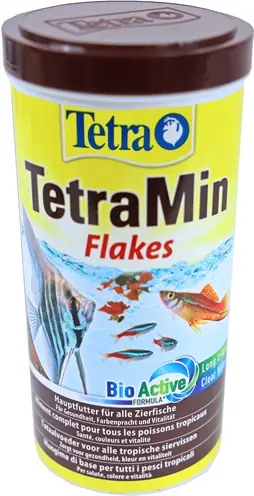 TetraMin BioActive visvoer vlokken 1 liter – voor alle siervissen