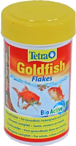 Tetra Goldfish visvoer vlokken 100 ml – BioActive, voor koudwatervissen