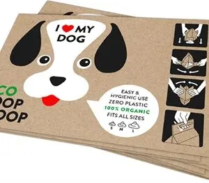 I Love My Dog hondenpoepzakjes van gerecycled papier – 10 stuks - Afbeelding 1