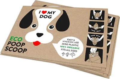 I Love My Dog hondenpoepzakjes van gerecycled papier – 10 stuks
