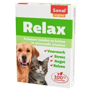 Sanal Dog/Cat Relax kalmeringstabletten 15 tabletten – hond en kat - Afbeelding 1