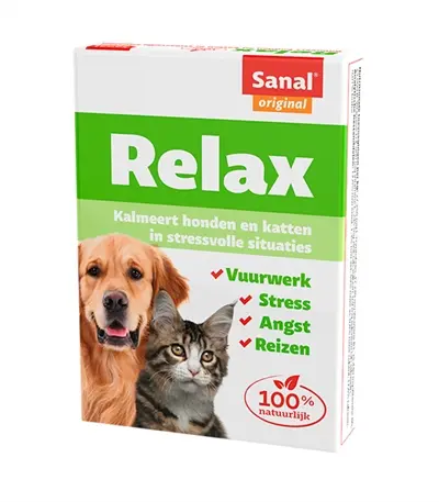 Sanal Dog/Cat Relax kalmeringstabletten 15 tabletten – hond en kat