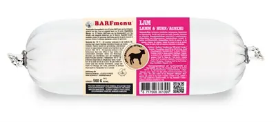 Barfmenu lam hondenvoer 500 g – glutenvrij