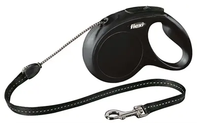 Flexi rollijn Classic Cord zwart M 5 m – tot 20 kg