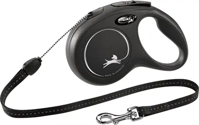 Flexi rollijn Classic Cord zwart S 8 m – tot 12 kg