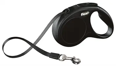 Flexi rollijn Classic Tape zwart S 5 m – tot 15 kg