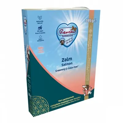 Renske hondenvoer vers zalm 10 x 395 g – graanvrij, met aardappel - Afbeelding 4