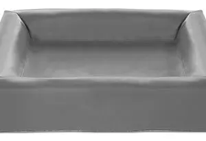 Bia Bed hondenmand grijs 85 x 70 x 15 cm – opstaande rand, maat 4 - Afbeelding 1