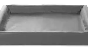 Bia Bed hondenmand grijs 100 x 80 x 15 cm – opstaande rand, maat 6 - Afbeelding 1