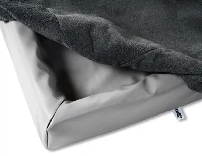 Bia Bed fleece hoes hondenmand grijs 70 x 60 x 15 cm – maat 3