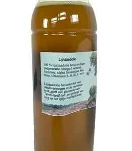 Dierendrogist lijnzaadolie 1 liter – rijk aan omega-3 - Afbeelding 2
