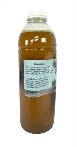 Dierendrogist lijnzaadolie 1 liter – rijk aan omega-3