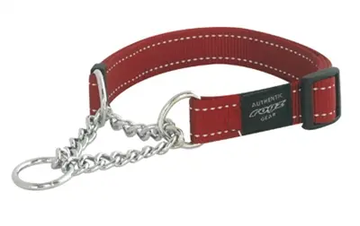 Rogz for Dogs Lumberjack halfslip halsband rood 25 mm – XL, 45-70 cm