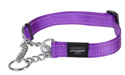 Rogz for Dogs Lumberjack halfslip halsband paars 25 mm – XL, 45-70 cm
