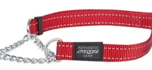 Rogz for Dogs Fanbelt halfslip halsband rood 20 mm – L, 37-56 cm - Afbeelding 1