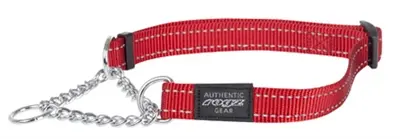 Rogz for Dogs Fanbelt halfslip halsband rood 20 mm – L, 37-56 cm