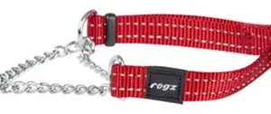 Rogz for Dogs Snake halfslip halsband rood 16 mm – maat XL, 31-45 cm - Afbeelding 1