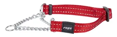 Rogz for Dogs Snake halfslip halsband rood 16 mm – maat XL, 31-45 cm