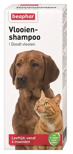 Beaphar vlooienshampoo hond en kat 200 ml – voor kortharige honden