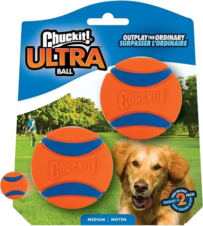 Chuckit Ultra Ball hondenbal M 6,4 cm – set van 2, drijvend