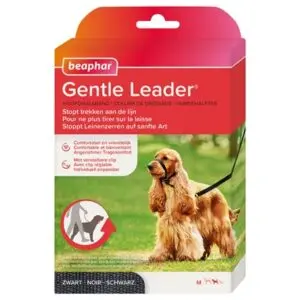 Gentle Leader hoofdhalsband zwart medium – tegen trekken aan de riem - Afbeelding 1