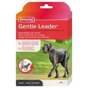 Gentle Leader hoofdhalsband zwart large – tegen trekken aan de riem - Afbeelding 1