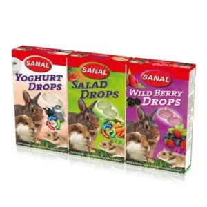 Sanal knaagdierdrops 3 x 45 g – yoghurt, groenten en bosvruchten - Afbeelding 1
