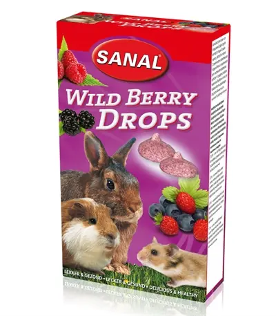 Sanal knaagdierdrops 3 x 45 g – yoghurt, groenten en bosvruchten