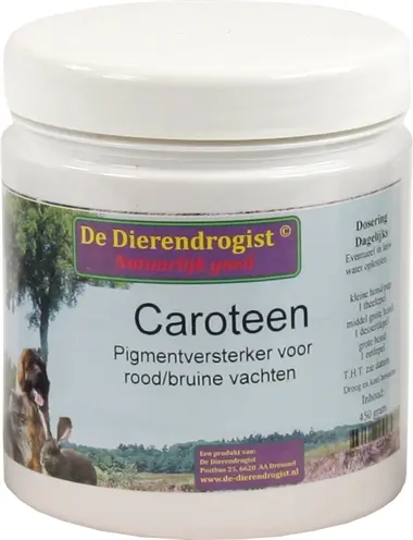 Dierendrogist caroteen pigmentversterker 450 g – rood/bruine vachten