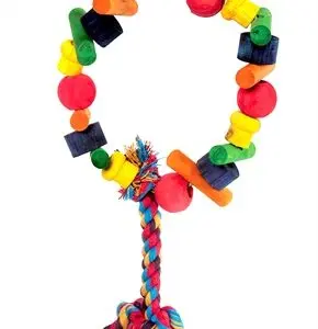 Happy Pet papegaaienspeelgoed Cartwheel 28 cm – kleurig - Afbeelding 1