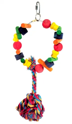 Happy Pet papegaaienspeelgoed Cartwheel 28 cm – kleurig