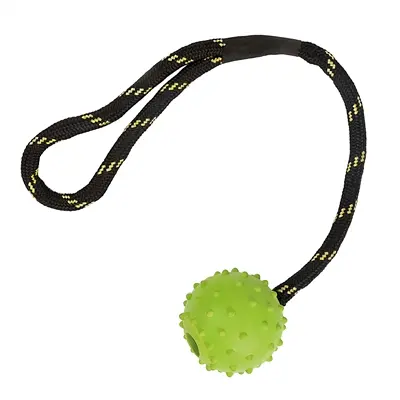 Happy Pet Tough Toys Floater rubber studded bal aan touw M 37,5 cm - Afbeelding 5