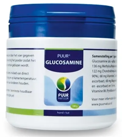 Puur Natuur Puur Glucosamine 100 g – MSM, voor hond en kat