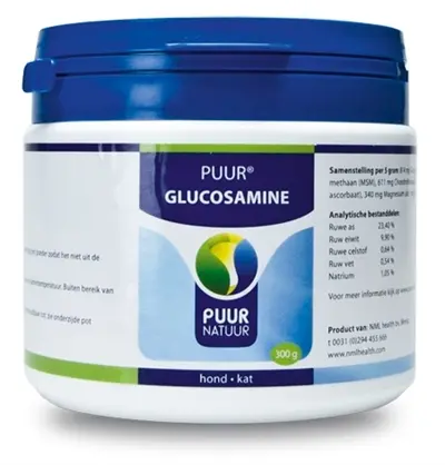 Puur Natuur Puur Glucosamine 300 g – MSM, voor hond en kat