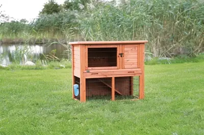 Trixie Natura konijnenhok met ren bruin 116 x 97 x 63 cm - Afbeelding 2