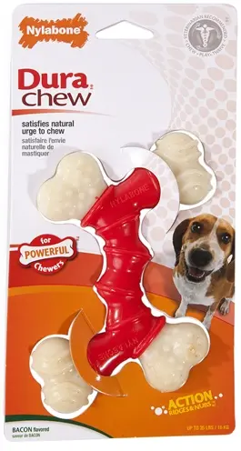 Nylabone Extreme Chew Double Bend kauwspeeltje baconsmaak – tot 16 kg