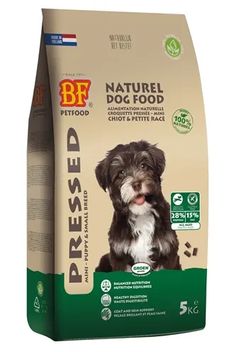 BF Petfood geperst hondenvoer Puppy en kleine rassen 5 kg – glutenvrij