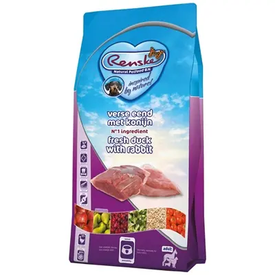 Renske hondenvoer Adult eend en konijn 2 kg – voor moeilijke eters