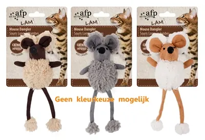 AFP Mouse Dangler kattenspeelgoed met catnip 16 cm – lange benen
