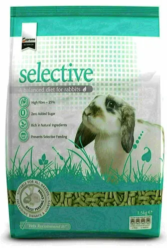 Supreme Science Selective konijnenvoer 1,5 kg – 25% vezels