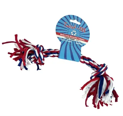 Happy Pet Twist-Tee tugger 2 knopen S 29 cm – gerecyclede T-shirts - Afbeelding 3